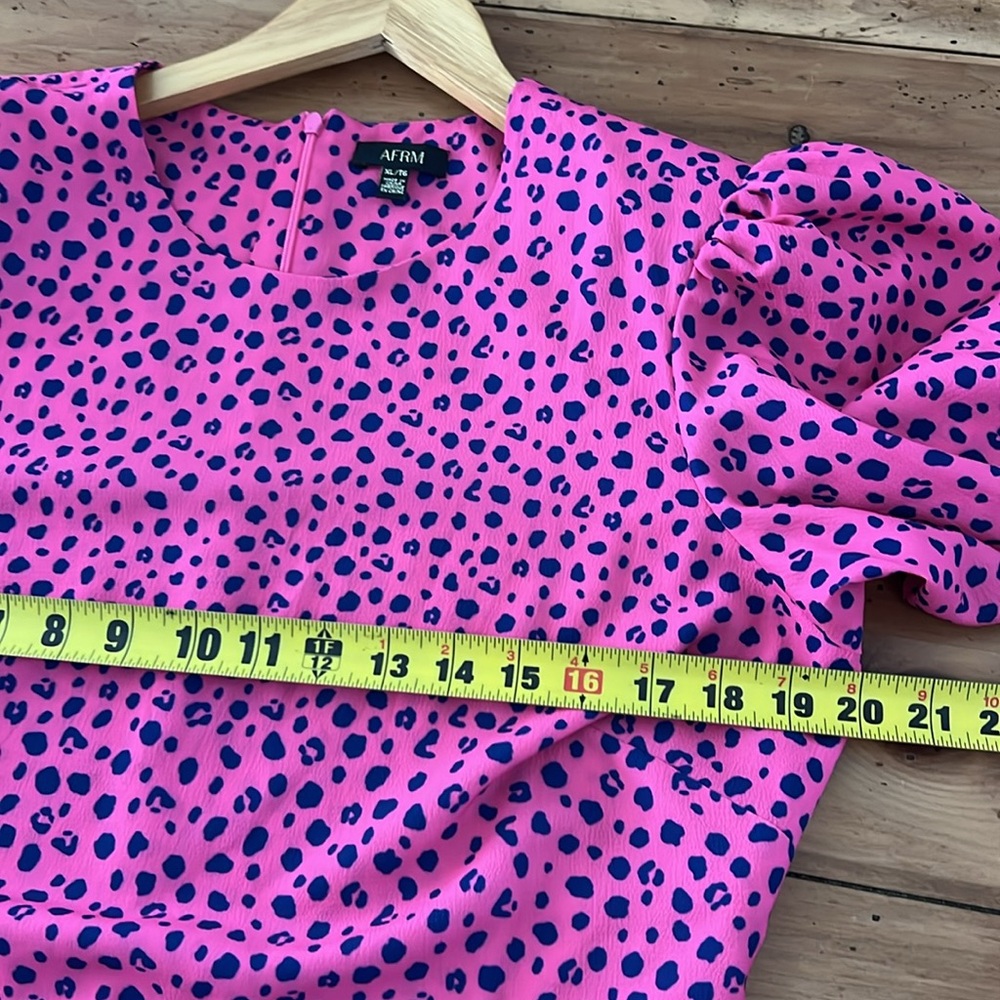 AFRM ombré Leopard midi cutout dress size XL - Picture 8 of 11